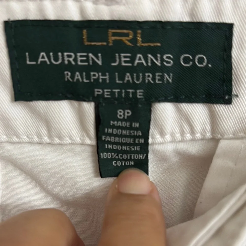Ralph Lauren women’s 8P Cotton Capri Cropped white pants